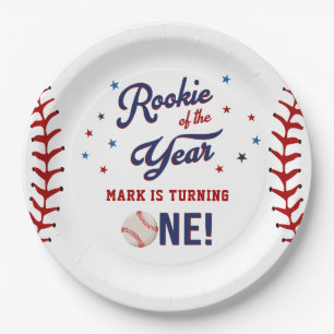 Assiettes En Carton Rookie de l'année Baseball fête d'anniversaire