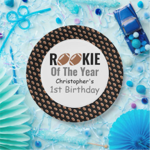 Assiettes En Carton Rookie Football 1er anniversaire