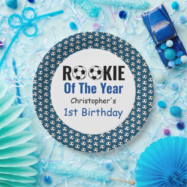 Assiettes En Carton Rookie Soccer 1er anniversaire (Fête)