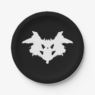 Assiettes En Carton Rorschach Inkblot