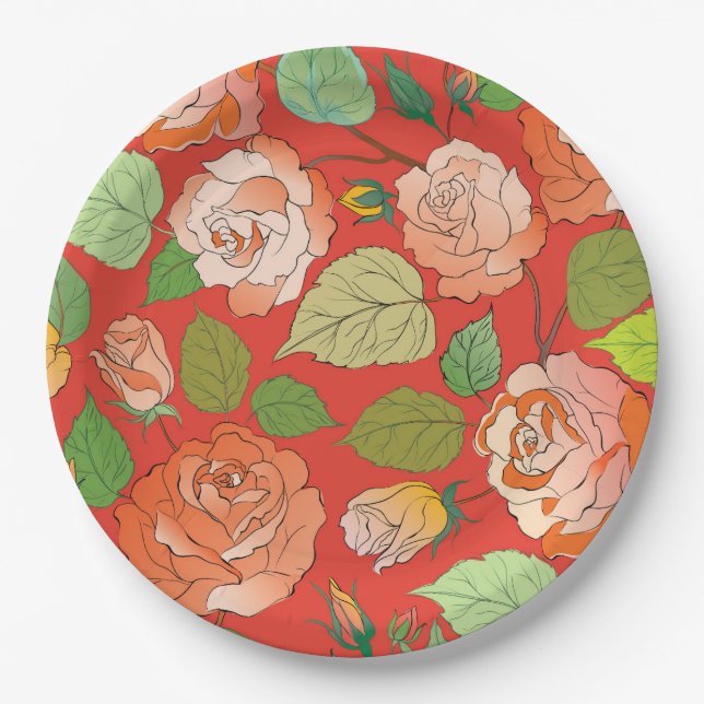 Assiettes En Carton Rose 26 (Devant)