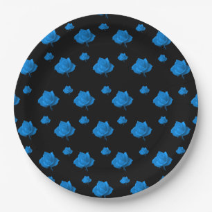 Assiettes En Carton Rose bleu