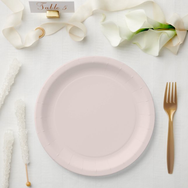 Assiettes En Carton Rose chic (Mariage)