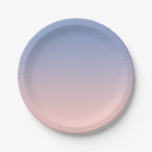 Assiettes En Carton Rose-clair aux plaques à papier bleues d'Ombre
