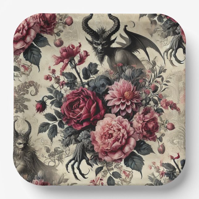 Assiettes En Carton 🔥 Rose Crematory – Gothic Victorian (Recto)