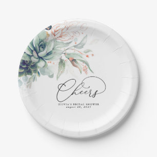 Assiettes En Carton Rose doré luxuriante Élégant Moderne Santé