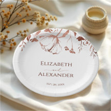 Rose Gold Foil Fleur sauvage Printemps mariage