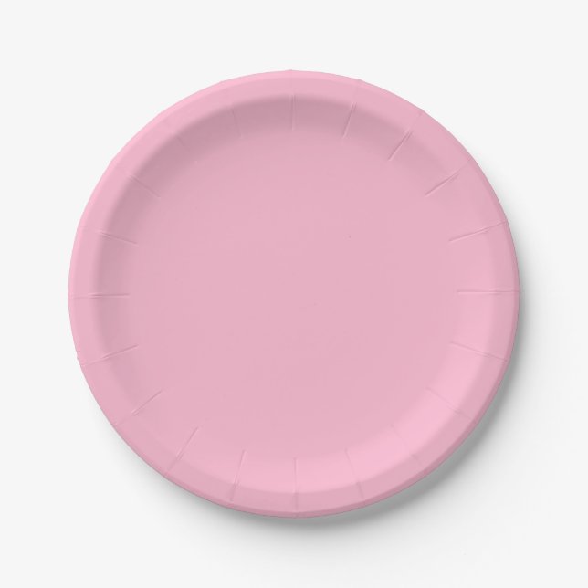 Assiettes En Carton Rose pâle (Devant)