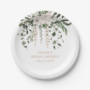 Assiettes En Carton Rose rose blanche