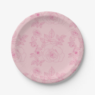 Assiettes En Carton Roses Roses Pink n'existe pas, la bonne traduction