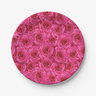 Assiettes En Carton Roses rouges, fleurs, rouge, amour