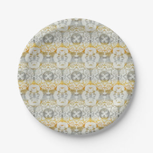 Assiettes En Carton Rosette II de tapisserie