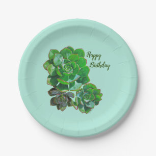 Assiettes En Carton Rosette Succulents Plaques en papier