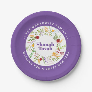 Assiettes En Carton Rosh Hashanah Shanah Tovah