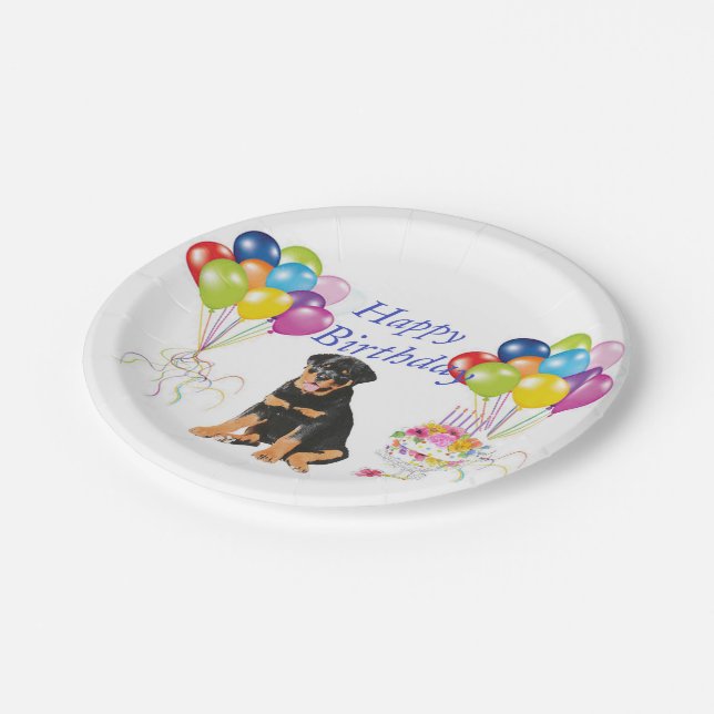 Assiettes En Carton Rottweiler (Angle)