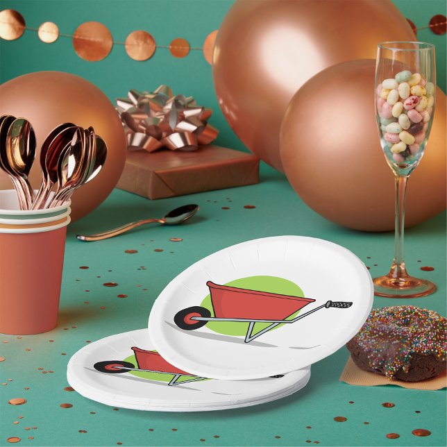 Assiettes En Carton Roue rouge (Créateur téléchargé)