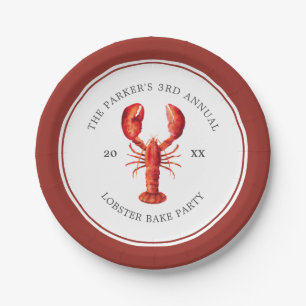 Assiettes En Carton Rouge   Gâteau de homard