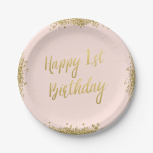 Assiettes En Carton Rougissent le premier anniversaire de Faux de