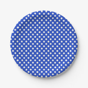 Assiettes En Carton Royal Blue Combination Pois par STaylor