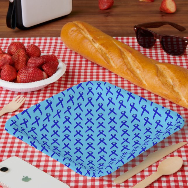 Assiettes En Carton Ruban Blue Standard par Kenneth Yoncich (Pique-nique)