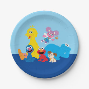 Assiettes En Carton Rue Sésame   Coloré Sesame Street Pals