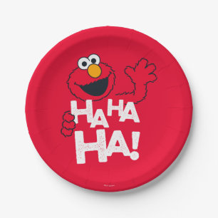 Assiettes En Carton Rue Sésame   Elmo - Ha Ha Ha Ha !