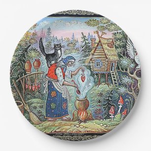 ASSIETTES EN CARTON RUSSIAN FAIRYTALE BABA JAGA