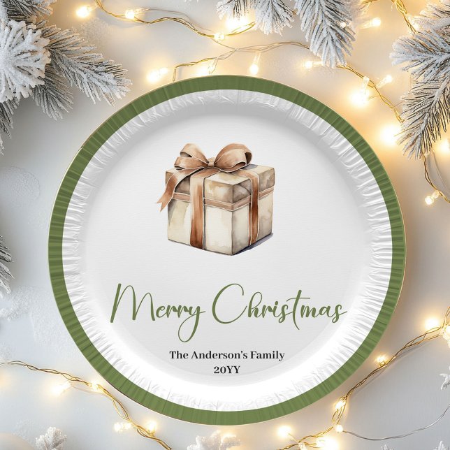 Assiettes En Carton Rustic Nordic Christmas Custom Family Paper Plates (Rustic Nordic Christmas Custom Family Paper Plates)