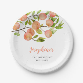 Assiettes En Carton Rustic Peach Girl Anniversaire Party