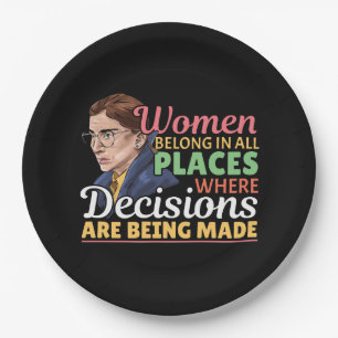Assiettes En Carton Ruth Bader Ginsburg avocate féministe Juge
