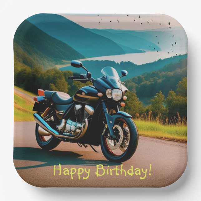 Assiettes En Carton Sa moto (Recto)