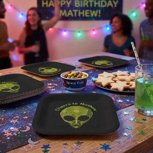 Assiettes En Carton Sac Alien Demi-Teinte Sac Cadeau Texte Personnalis