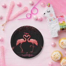 Assiettes En Carton Sac cadeau - Flamant rose rose