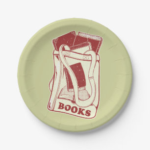 Assiettes En Carton Sac de livres que j'aime lire
