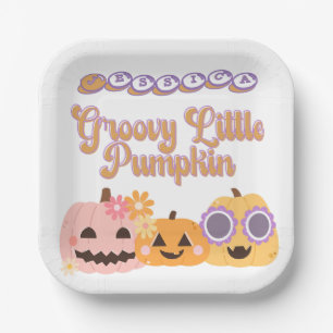 Assiettes En Carton Sacs super pour l'Halloween Little Citrouille