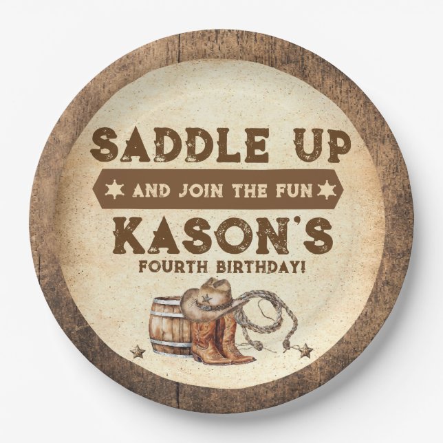 Assiettes En Carton Saddup Pays Occident Anniversaire (Devant)