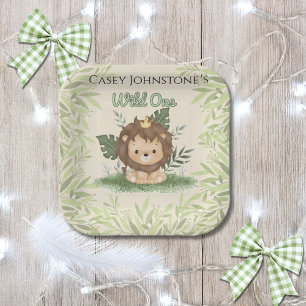 Assiettes En Carton Safari Wild One Aquarelle 1er Anniversaire