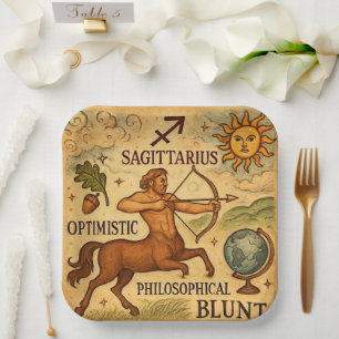Assiettes En Carton Sagittaire