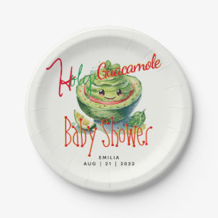 Assiettes En Carton Saint-Guacamole Fiesta Baby shower PERSONNALISÉ