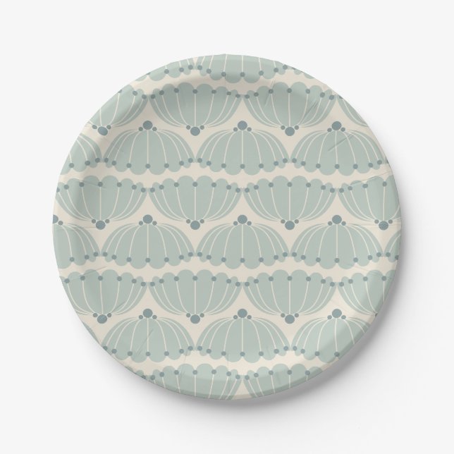 Assiettes En Carton Saint-Jacques de Monnaie douce et Beige (Devant)