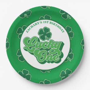 Assiettes En Carton Saint Patrick' Lucky One Premier Anniversaire Plaq