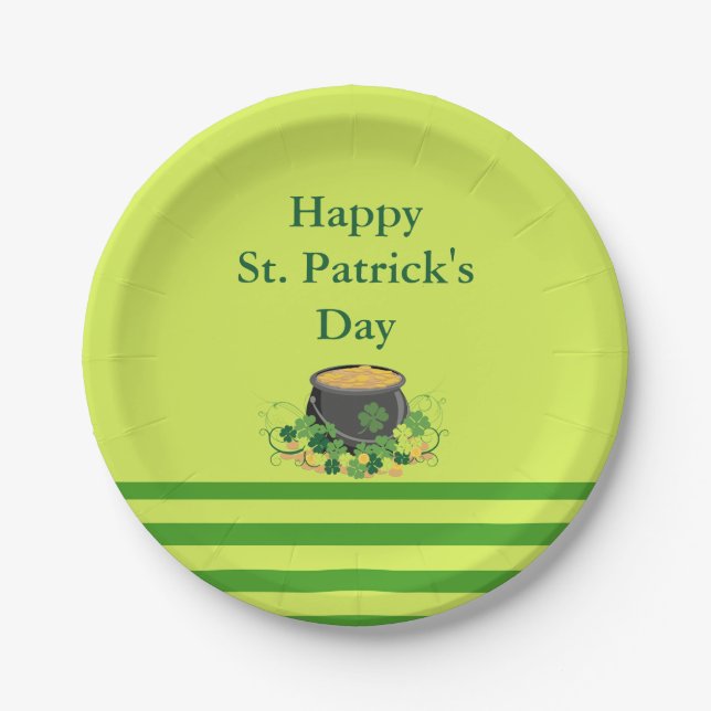 Assiettes En Carton Saint Patrick's Day (Devant)