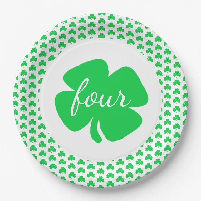 Assiettes En Carton Saint Patrick's Day Anniversaire (Devant)