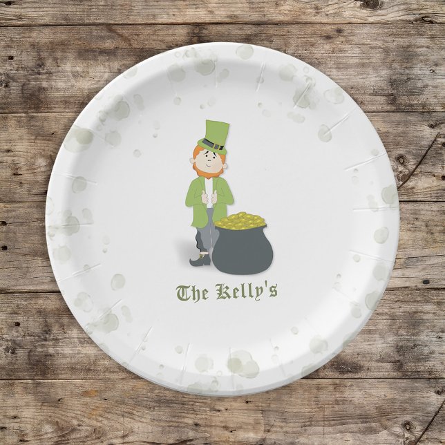 Assiettes En Carton Saint Patrick's Day Leprechaun Custom (Créateur téléchargé)