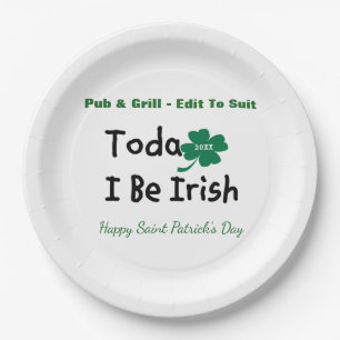 Assiettes En Carton Saint Patrick's Day Personnalisé