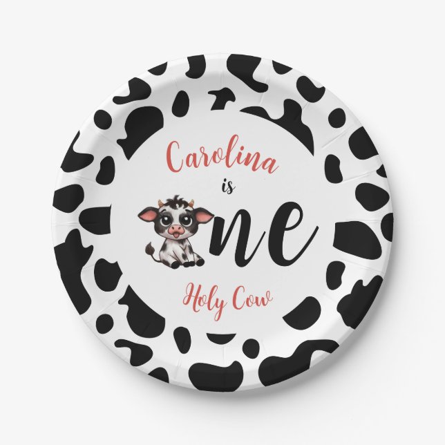 Assiettes En Carton Saint-Vache, premier anniversaire (Devant)
