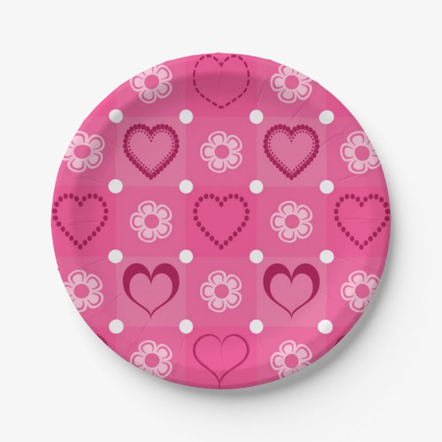 Assiettes En Carton Saint Valentin (Devant)