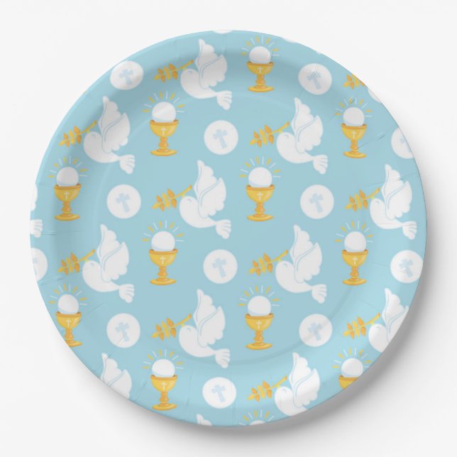 Assiettes En Carton Sainte Communion (Devant)