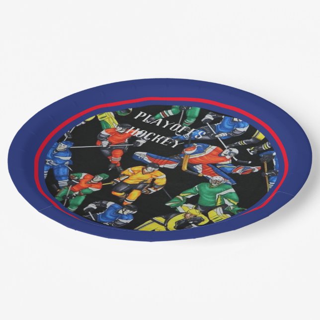 Assiettes En Carton Saison de hockey sur glace Hockey (Angle)