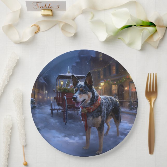 Assiettes En Carton Saison de Noël des bovins australiens (Mariage)